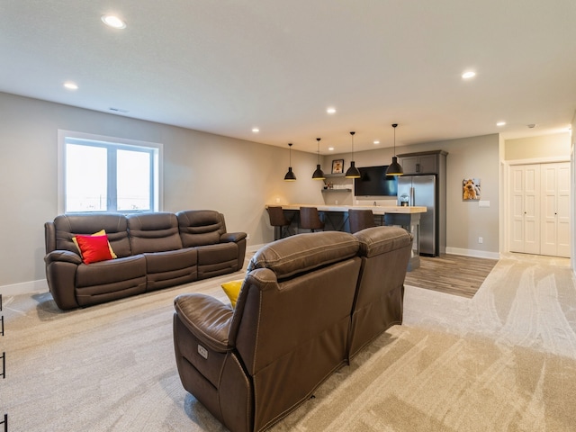 view of carpeted living room