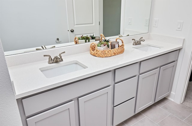 bathroom featuring tile patterned floors and vanity