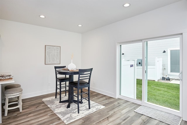 dining room featuring hardwood / wood-style floors