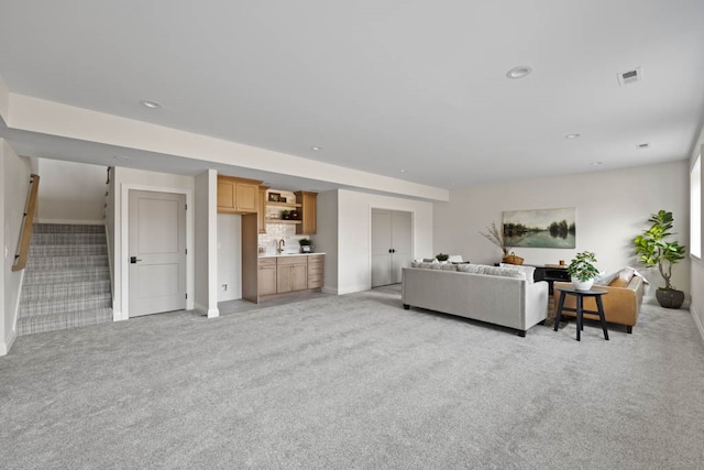 view of carpeted living room