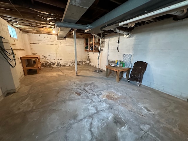 view of basement