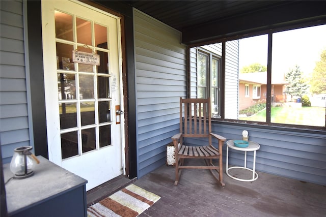 view of sunroom