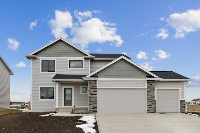 view of front of house featuring a garage