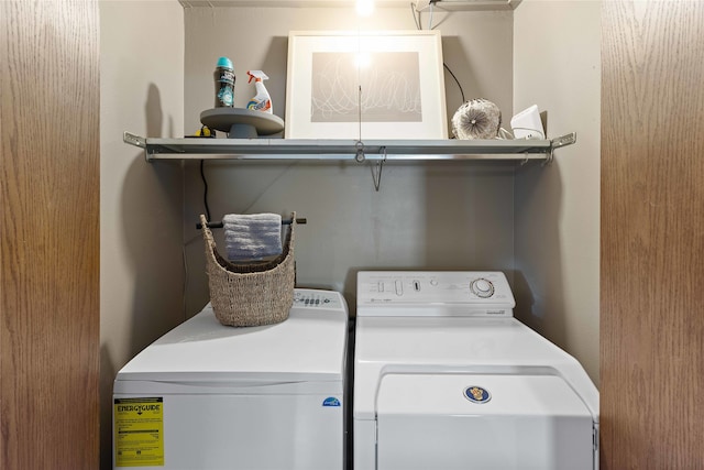 laundry room featuring washer and dryer