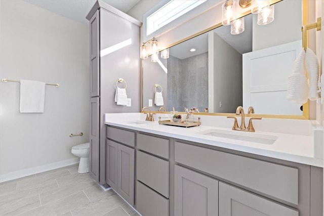 1028 2nd St NE, Altoona, IA 50009 - full bathroom with double vanity and a tile shower