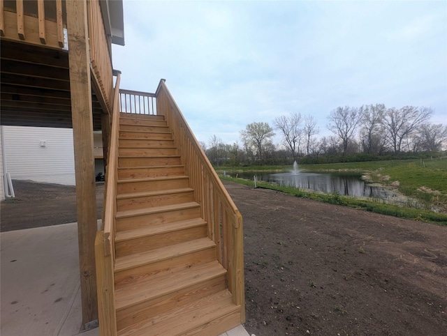 1028 2nd St NE, Altoona, IA 50009 - stairway featuring a water view
