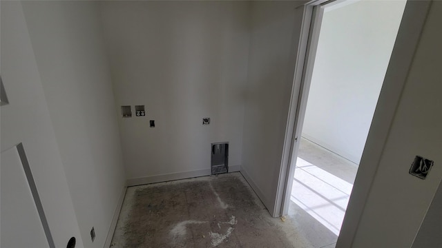 laundry area featuring hookup for a washing machine and electric dryer hookup