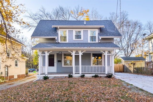 view of front of home with a porch