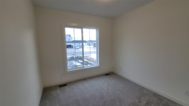 view of carpeted spare room