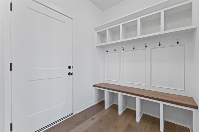 mudroom with light wood-type flooring