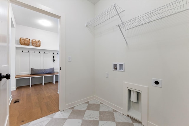 laundry area featuring washer hookup and hookup for an electric dryer