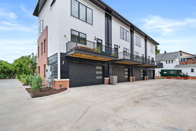 view of building exterior with a garage