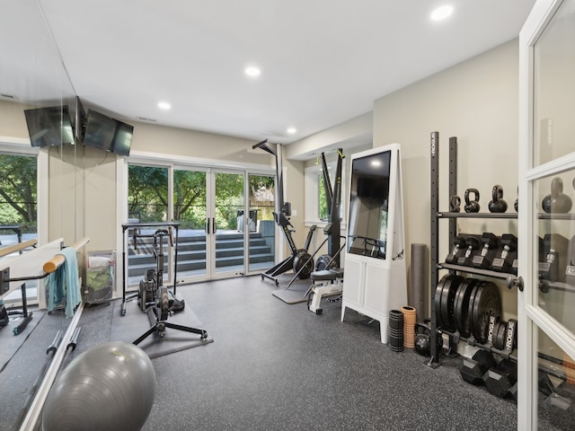 view of exercise room