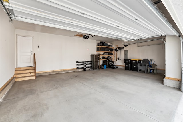 garage featuring a garage door opener