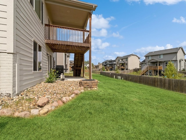 1401 S 10th St, Adel, IA 50003 - view of yard with a residential view, a patio area, stairs, and a wooden deck