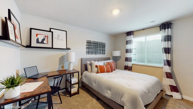 view of carpeted bedroom