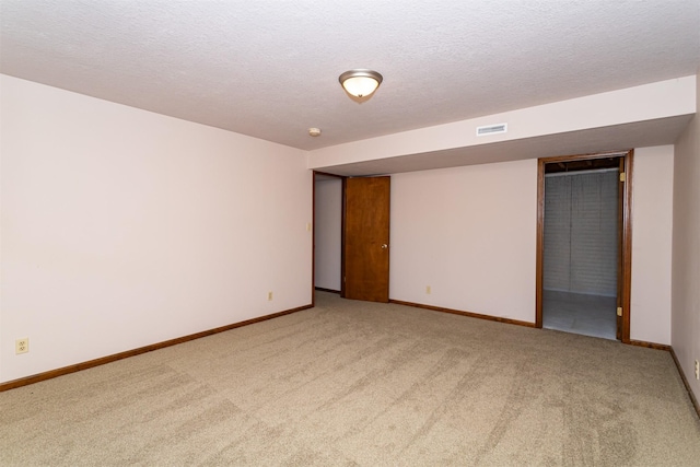 interior space featuring a textured ceiling