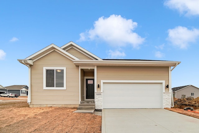 view of front facade with a garage