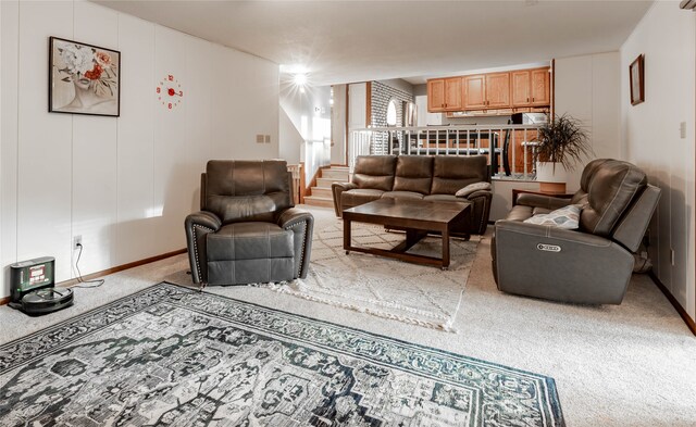 view of carpeted living room