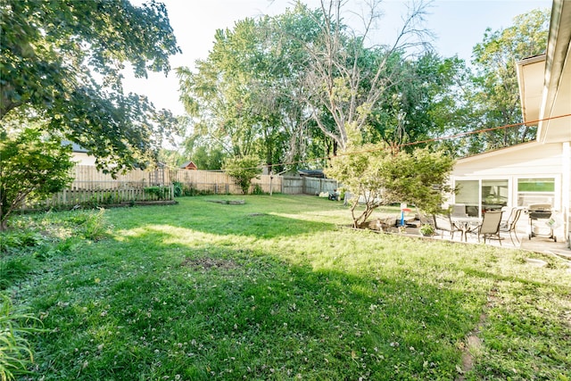 view of yard with a patio