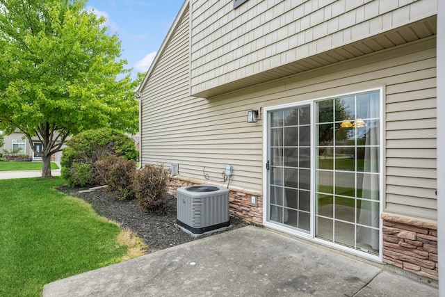 view of patio with central AC unit