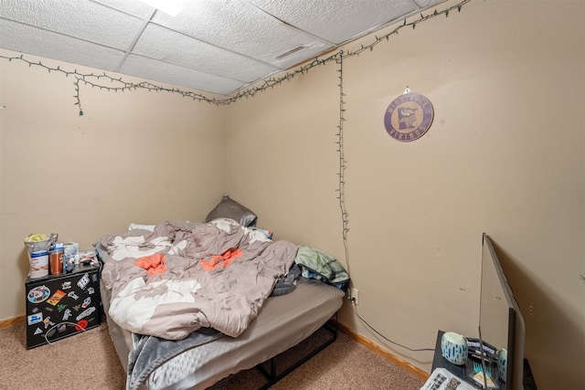 bedroom with carpet