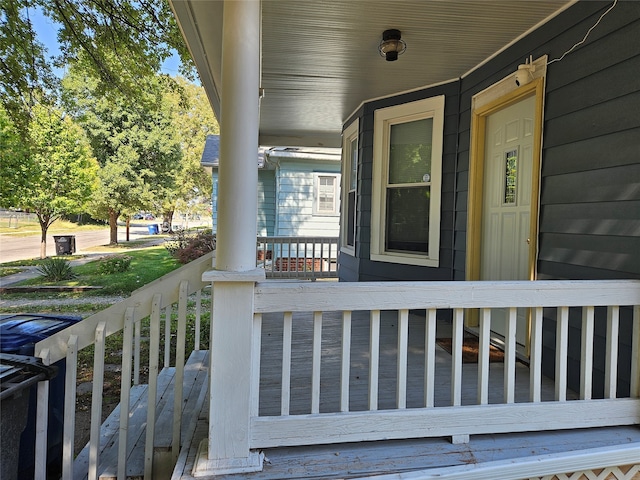 exterior space featuring covered porch