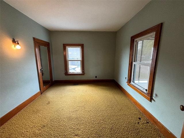 view of carpeted empty room