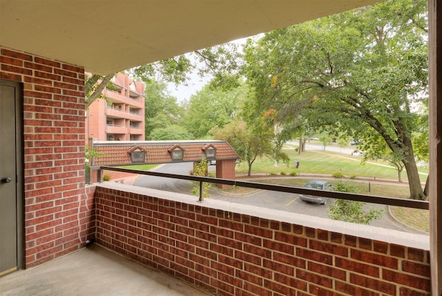 view of balcony