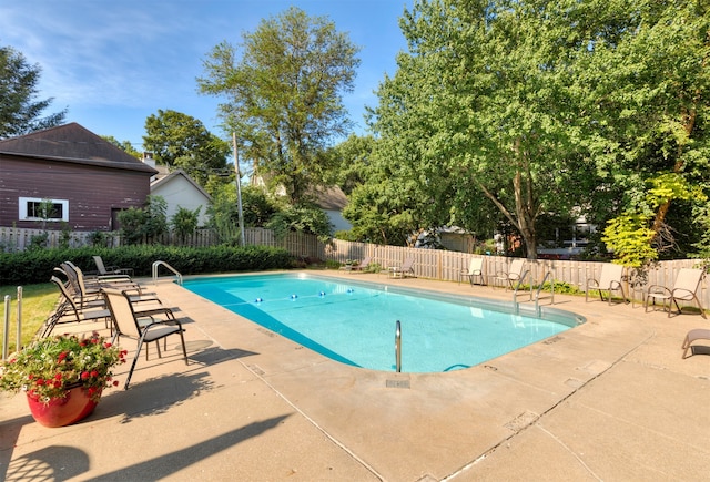 view of pool featuring a patio area