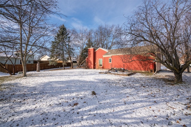 view of snowy yard