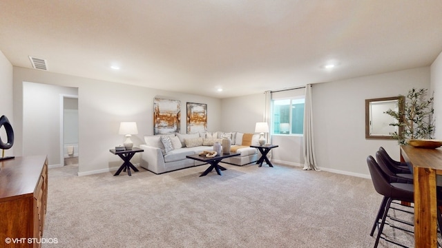 view of carpeted living room