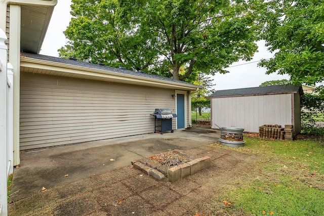 garage with wooden walls