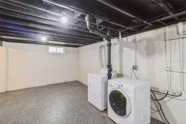 laundry room featuring washing machine and clothes dryer