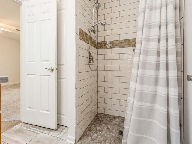 bathroom with walk in shower