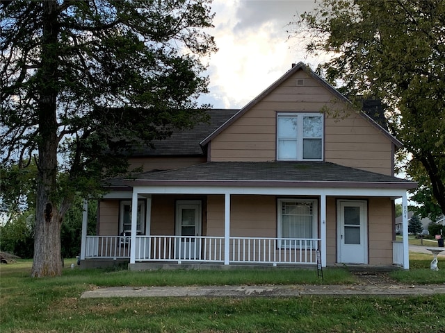 view of front of home with a porch