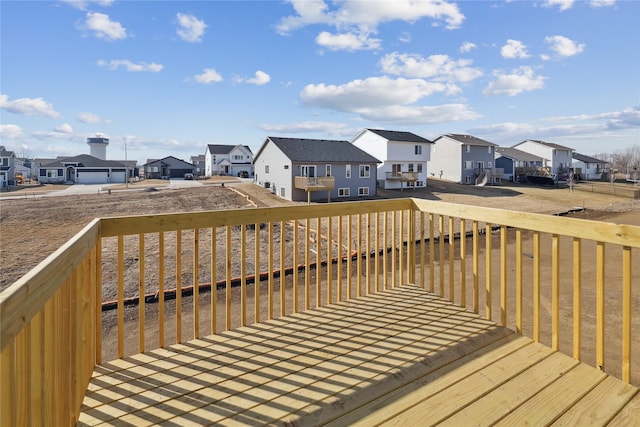 deck featuring a residential view