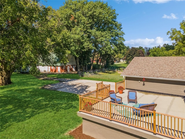 613 N State St, Pleasantville, IA 50225 - view of yard with a deck