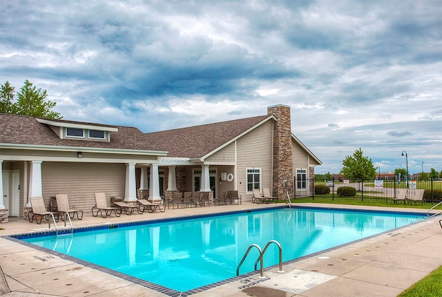 view of pool with a patio area