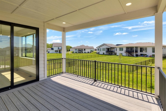 18016 Tanglewood Dr, Clive, IA 50325 - wooden deck featuring a residential view