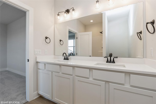 bathroom with vanity