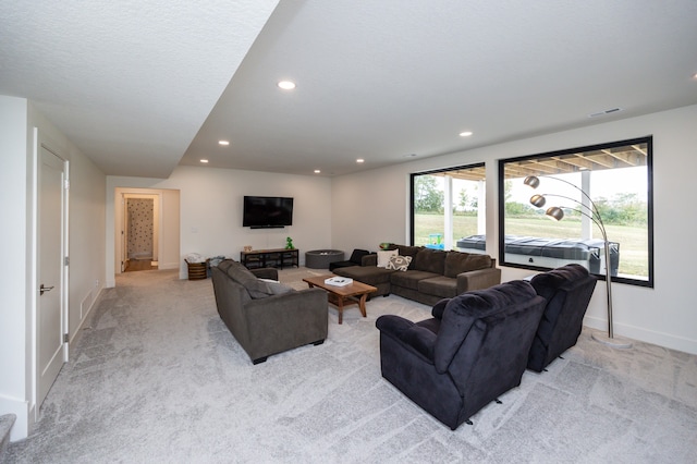 view of carpeted living room