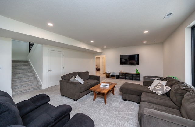 view of carpeted living room