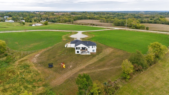 bird's eye view featuring a rural view