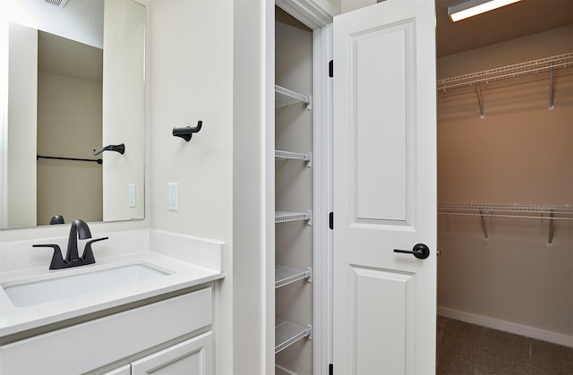 bathroom featuring vanity