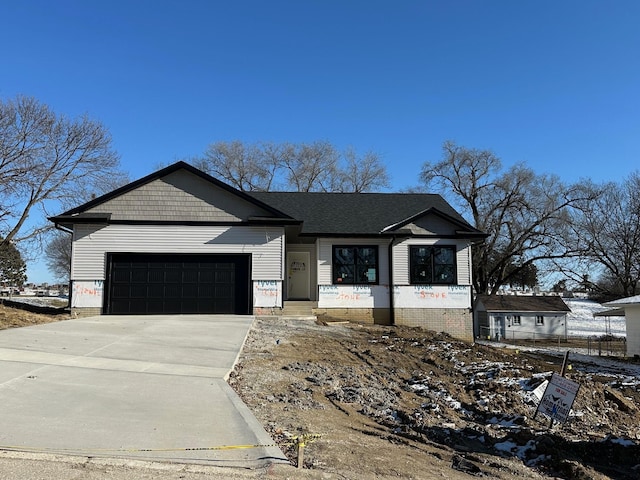 view of front of house featuring a garage