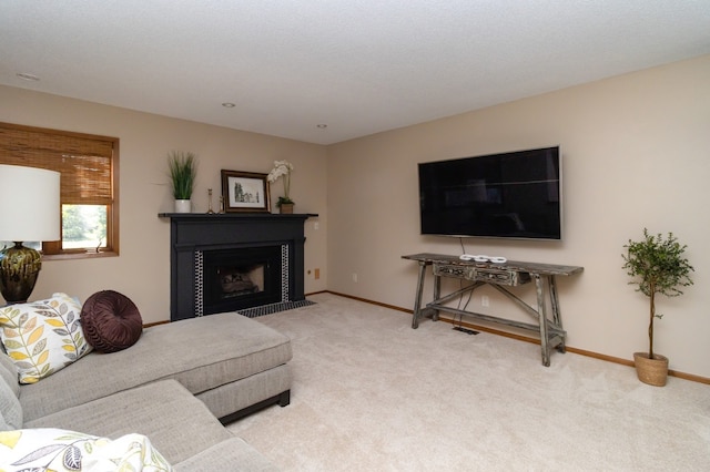 view of carpeted living room