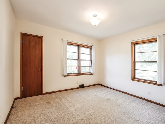 spare room with carpet floors and plenty of natural light