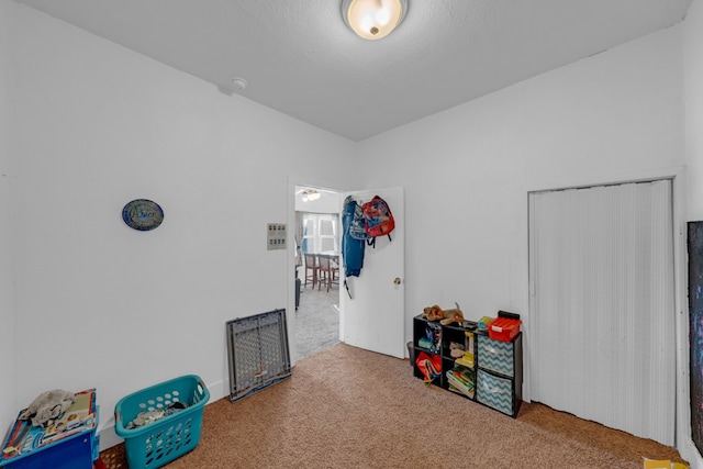 game room with carpet floors