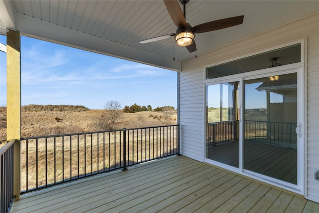 deck with ceiling fan